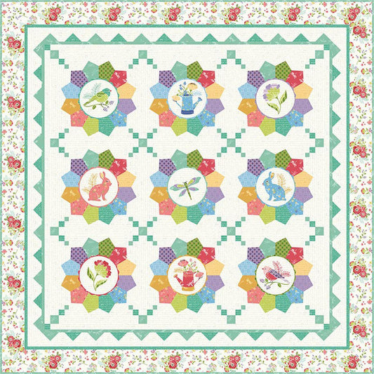 SALE Dresden Garden Quilt PATTERN P266 - Cherry Blossoms Quilting - Riley Blake Designs - INSTRUCTIONS Only - Square Quilt