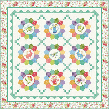 SALE Dresden Garden Quilt PATTERN P266 - Cherry Blossoms Quilting - Riley Blake Designs - INSTRUCTIONS Only - Square Quilt