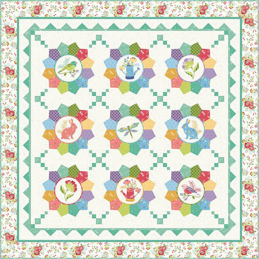 SALE Dresden Garden Quilt PATTERN P266 - Cherry Blossoms Quilting - Riley Blake Designs - INSTRUCTIONS Only - Square Quilt