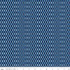 Image of Blue Blooms and Threads Checks Navy quilting cotton fabric by Christopher Thompson for Riley Blake Designs. Features squares on a blue background. Cute Little Fabric Shop.