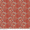 Image of Ambleside Main Burnt Orange quilting cotton fabric by Amanda Niederhauser for Riley Blake Designs. Features flowers on an orange background. Cute Little Fabric Shop