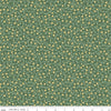 Image of Ambleside Flower Toss Green quilting cotton fabric by Amanda Niederhauser for Riley Blake Designs. Features flowers on a green background. Cute Little Fabric Shop
