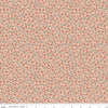 Image of Ambleside Flower Toss Blush quilting cotton fabric by Amanda Niederhauser for Riley Blake Designs. Features flowers on an orange background. Cute Little Fabric Shop