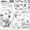 Image of Egg Hunt Easter Post Black quilting cotton fabric by J. Wecker Frisch for Riley Blake Designs. Features words on a white background. Cute Little Fabric Shop.