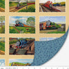 Image of Double Lush Velvet Thomas & Friends 80th Anniversary polyester by Licensed Product for Riley Blake Designs. Features trains on a cream background. Cute Little Fabric Shop.
