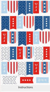 SALE Firecracker Banner Panel Patriotic Fabric - P17207 - Riley Blake Quilting Cotton Fabric