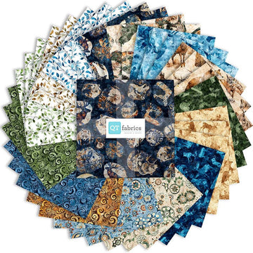 Mountain Splendor Layer Cake 10" Stacker Bundle 10SQ MTSP 6PKN - QT Fabrics- 42-Piece Precut  - Nature - Quilting Cotton Fabric