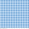 Image of Firecracker Plaid Frost quilting cotton fabric by My Mind's Eye for Riley Blake Designs. Features stars on a blue background. Cute Little Fabric Shop.