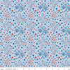 Image of Firecracker Fireworks Frost quilting cotton fabric by My Mind's Eye for Riley Blake Designs. Features stars on a blue background. Cute Little Fabric Shop.