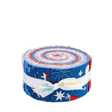 Firecracker 2.5" Rolie Polie RP-17200-40 - 40-Pieces Precut - Riley Blake Quilting Cotton Fabric