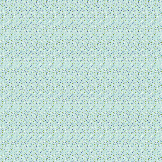 31" End of Bolt - SALE Easter Garden Confetti Dots WIDEBACK 31630 Light Aqua Q - QT Fabrics - 108" - Quilting Cotton Fabric