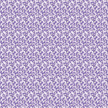 Image of Easter Garden Violets Light Lavender quilting cotton fabric by Julie Lynch for Riley Blake Designs. Features flowers on a purple background. Cute Little Fabric Shop.