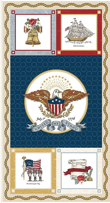 Independence Panel Patriotic Fabric - P17338 - Riley Blake Quilting Cotton Fabric