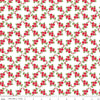 Image of Front Porch Trellis White quilting cotton fabric by Jill Finley for Riley Blake Designs. Features flowers on a white background. Cute Little Fabric Shop.