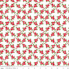 Image of Front Porch Trellis White quilting cotton fabric by Jill Finley for Riley Blake Designs. Features flowers on a white background. Cute Little Fabric Shop.