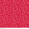 Image of Front Porch Stems Red quilting cotton fabric by Jill Finley for Riley Blake Designs. Features flowers on a red background. Cute Little Fabric Shop.