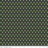 Image of Front Porch Medallions Black quilting cotton fabric by Jill Finley for Riley Blake Designs. Features flowers on a black background. Cute Little Fabric Shop.