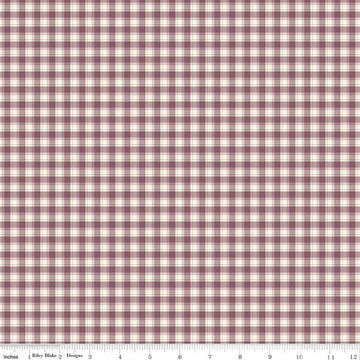 Image of Renew Plaid Purple quilting cotton fabric by Sandy Gervais for Riley Blake Designs. Features plaid on a purple background. Cute Little Fabric Shop.