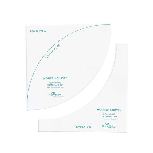 Fran Gulick Modern Curves Template Set STT-31846 - Riley Blake Designs - Set of 2 Acrylic 5" & 10" Stacker Friendly