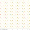 Image of Serendipity 2 Hearts Cream quilting cotton fabric by Minki Kim for Riley Blake Designs. Features hearts on a cream background. Cute Little Fabric Shop.