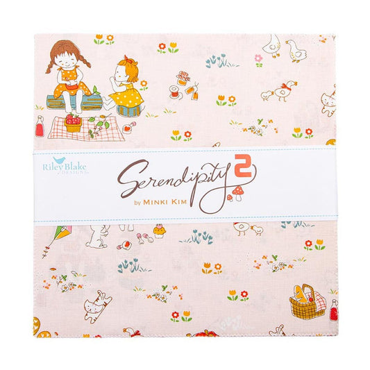 Serendipity 2 10" Stacker Summer Fabric - 10-17300-42 - 42-piece Precut - Riley Blake Quilting Cotton Fabric