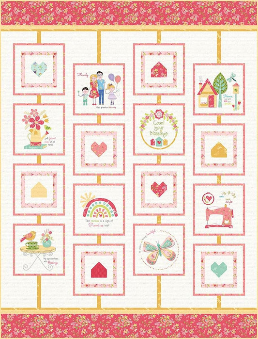 SALE Count Your Blessings Quilt PATTERN P266 - Cherry Blossoms Quilting - Riley Blake Designs - INSTRUCTIONS Only - Embroidery Hoops