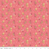 Image of Awakening Blossoms Coral quilting cotton fabric by Cherry Guidry for Riley Blake Designs. Features flowers on a pink background. Cute Little Fabric Shop.