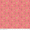 Image of Awakening Blossoms Coral quilting cotton fabric by Cherry Guidry for Riley Blake Designs. Features flowers on a pink background. Cute Little Fabric Shop.