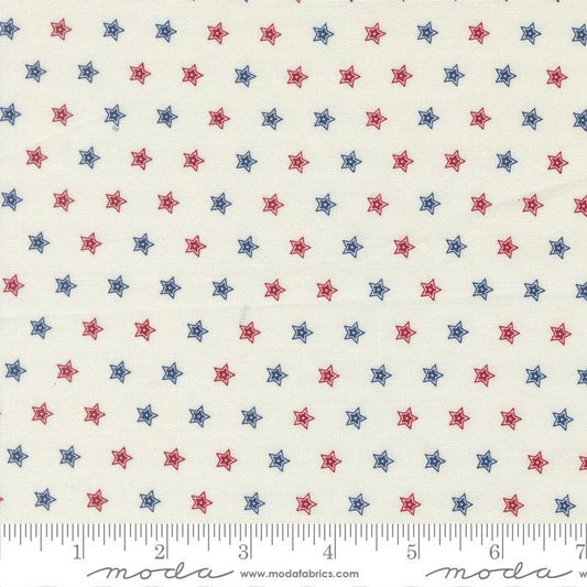 2yd 26" End of Bolt - SALE American Gatherings III WIDEBACK 108036-11 Cloud - Moda Fabrics - 108" Stars Patriotic - Quilting Cotton Fabric
