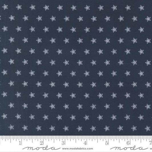 2 Yard 29 Inch End of Bolt - American Gatherings III WIDEBACK 108036-16 Navy - Moda Fabrics - 108" Stars Patriotic - Quilting Cotton Fabric