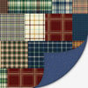 Image of Double Lush Velvet Plaid-Venture Club polyester by The RBD Designers for Riley Blake Designs. Features plaid on a blue background. Cute Little Fabric Shop.