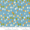 Image of Animal Park Fun Balloons Bluebird quilting cotton fabric by Stacy Iest Hsu for Moda Fabrics. Features animals on a blue background. Cute Little Fabric Shop.