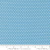 Image of Animal Park Fun Dots Bluebirds quilting cotton fabric by Stacy Iest Hsu for Moda Fabrics. Features dots on a blue background. Cute Little Fabric Shop.