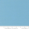Image of Animal Park Fun Dots Bluebirds quilting cotton fabric by Stacy Iest Hsu for Moda Fabrics. Features dots on a blue background. Cute Little Fabric Shop.
