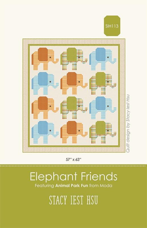 SALE Elephant Friends Quilt PATTERN SIH-113 - Moda Fabrics - INSTRUCTiONS Only