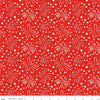 Image of Firecracker Fireworks Red Hen quilting cotton fabric by My Mind's Eye for Riley Blake Designs. Features stars on a red background. Cute Little Fabric Shop.