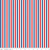 Image of Firecracker Stripes Multi quilting cotton fabric by My Mind's Eye for Riley Blake Designs. Features stripes on a white background. Cute Little Fabric Shop.