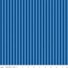 Image of Firecracker Stripes Blue quilting cotton fabric by My Mind's Eye for Riley Blake Designs. Features stripes on a blue background. Cute Little Fabric Shop.