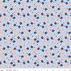 Image of Firecracker Flags Frost quilting cotton fabric by My Mind's Eye for Riley Blake Designs. Features flags on a blue background. Cute Little Fabric Shop.