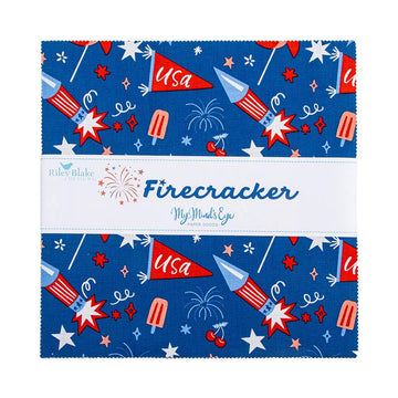 SALE Firecracker 10" Stacker Bundle 10-17200-42 - 42-piece Precut - Riley Blake Quilting Cotton Fabric