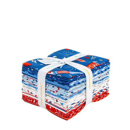 Firecrackers Fat Quarter Bundle FQ-17200-18 - 18-Pieces Precut - Riley Blake Quilting Cotton Fabric