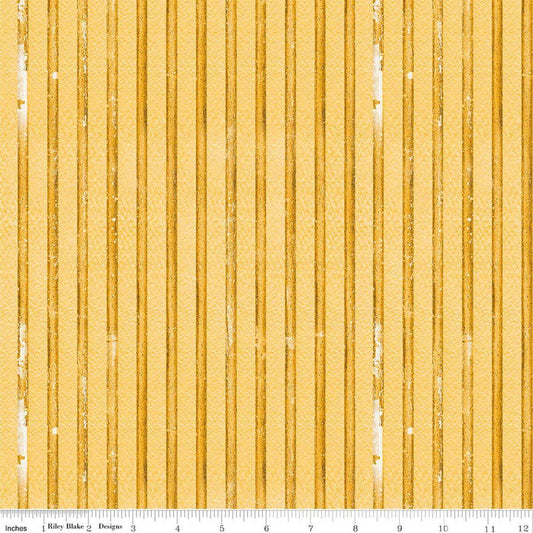 Image of Sew America Faded Stripes Yellow quilting cotton fabric by J. Wecker Frisch for Riley Blake Designs. Features vintage American stripes on a yellow background. Cute Little Fabric Shop.