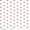 Image of Sew America USA Flags White quilting cotton fabric by J. Wecker Frisch for Riley Blake Designs. Features vintage American flags on a white background. Cute Little Fabric Shop.