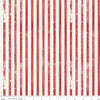Image of Sew America Faded Stripes Red quilting cotton fabric by J. Wecker Frisch for Riley Blake Designs. Features vintage American stripes on a red background. Cute Little Fabric Shop.