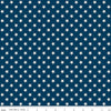 Image of Independence Stars Oxford quilting cotton fabric by The RBD Designers for Riley Blake Designs. Features stars on a blue background. Cute Little Fabric Shop.