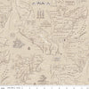 Image of Independence Colonial Map Beige quilting cotton fabric by The RBD Designers for Riley Blake Designs. Features map on a beige background. Cute Little Fabric Shop.