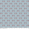 Image of Independence Old Glory Blue quilting cotton fabric by The RBD Designers for Riley Blake Designs. Features flags on a gray background. Cute Little Fabric Shop.