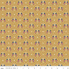 Image of Independence Old Glory Gold quilting cotton fabric by The RBD Designers for Riley Blake Designs. Features flags on a yellow background. Cute Little Fabric Shop.