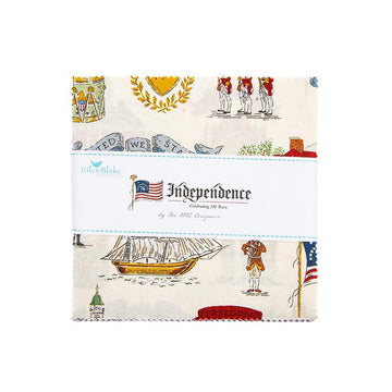 SALE Independence 5" Stacker Bundle Patriotic Fabric - 5-17330-42 - 42-piece Precut - Riley Blake Quilting Cotton Fabric