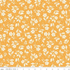 Image of Meadow Moments Drifting Blooms Yellow quilting cotton pattern by Little Forest Atelier for Riley Blake Designs. Features flowers on a yellow background. Cute Little Fabric Shop.